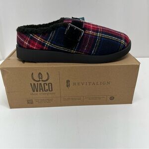 Waco Revitalign Aspen Plaid Slippers/Clogs - Woman’s 9 NEW